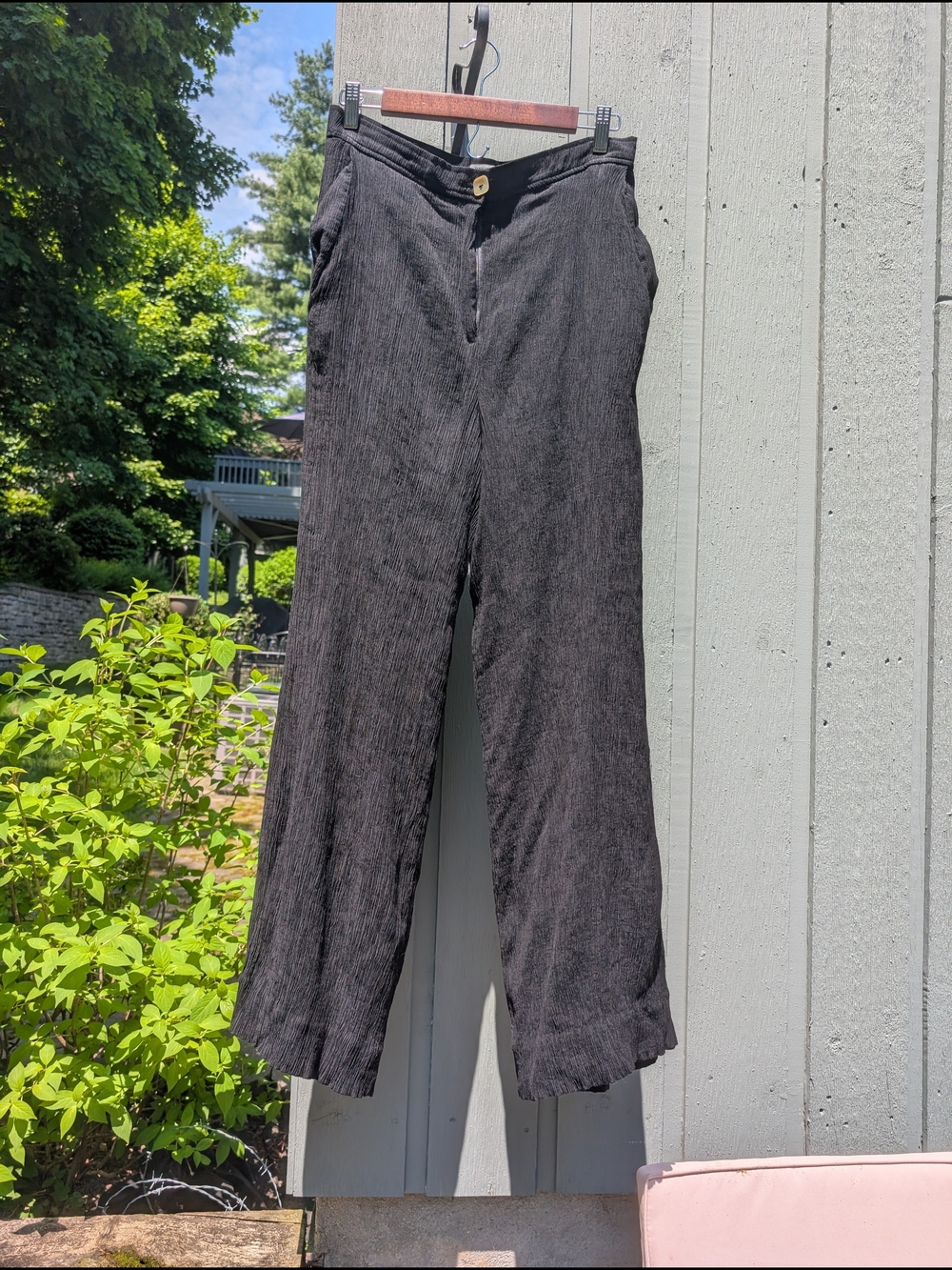 Jason Wu Charcoal Textured Wide-Leg Trousers